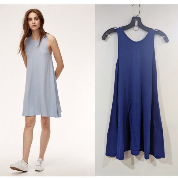 Aritzia Dresses & Skirts - {Flawed} Aritzia Wilfred Free | Rosa Dress in Cobalt Blue